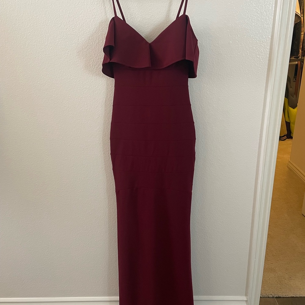 Beautiful burgundy floor length dress